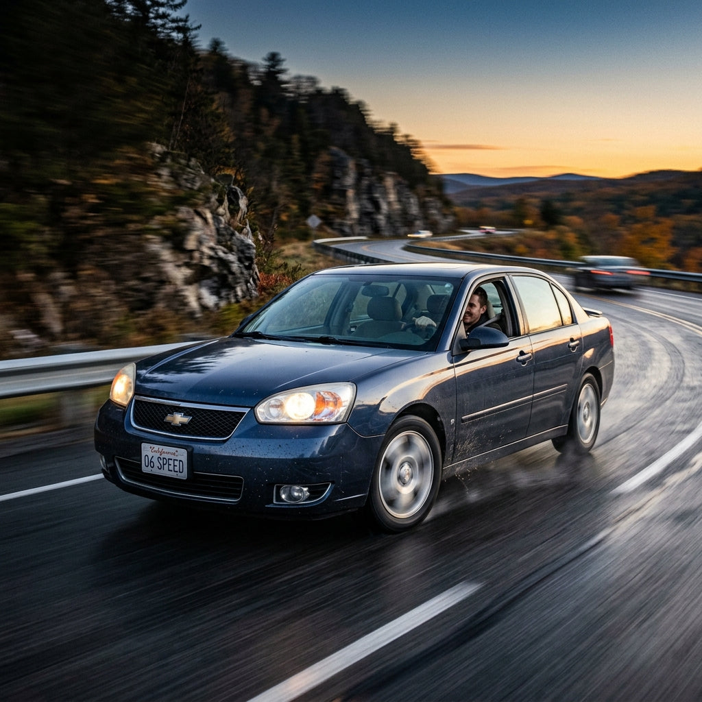 Action Shot: Chevrolet Malibu Driving Fast