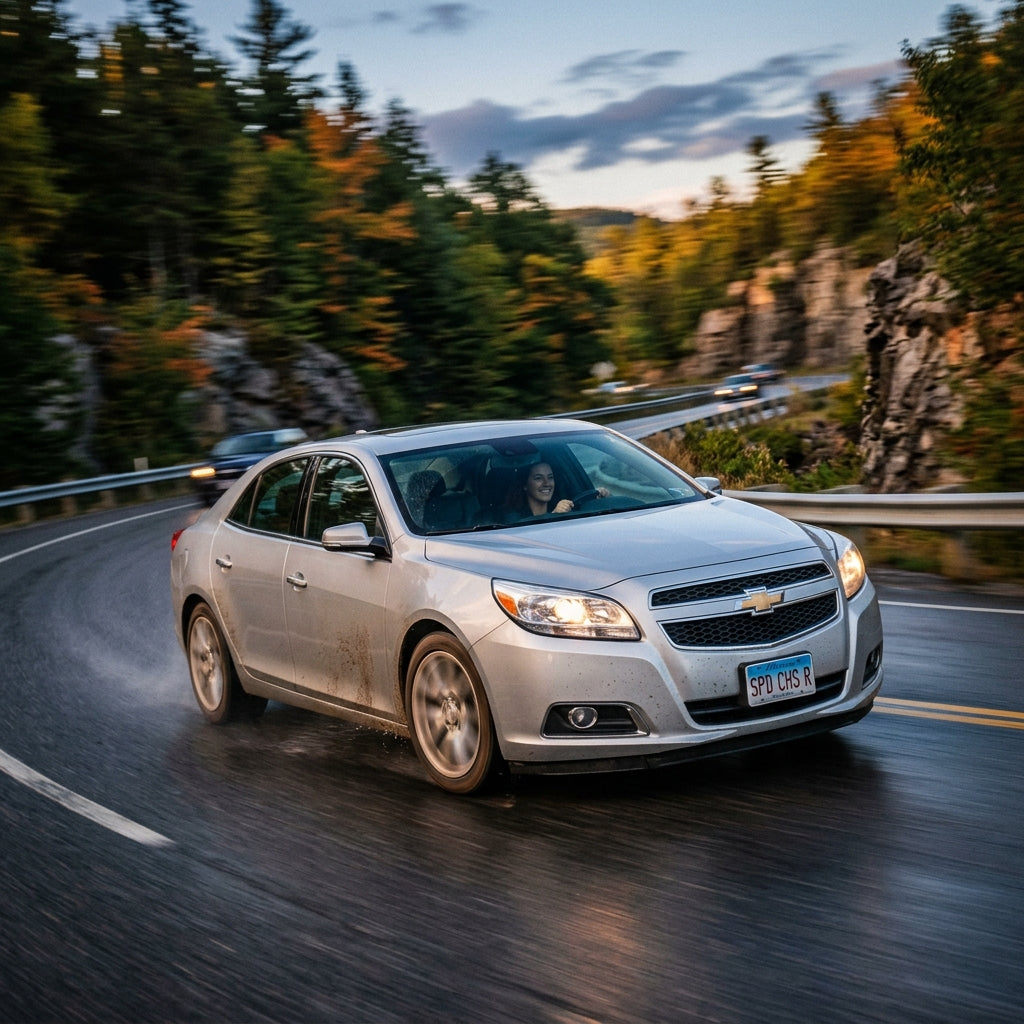Action Shot: Chevrolet Malibu Driving Fast