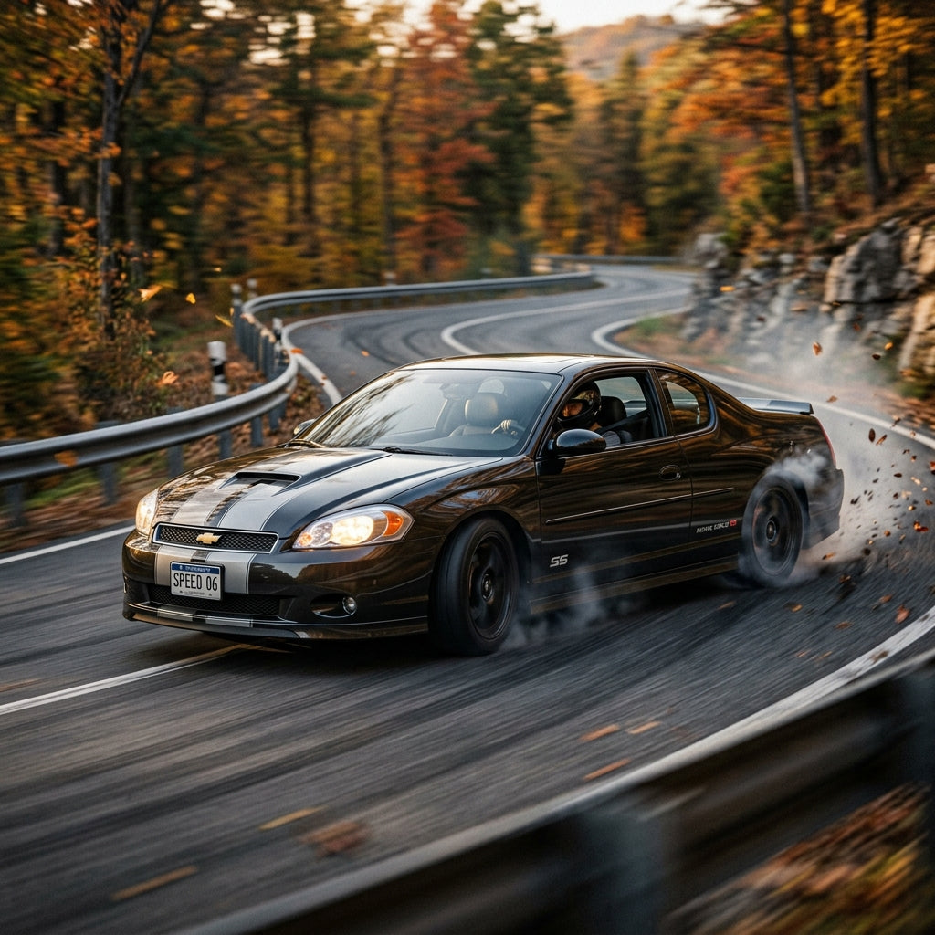 Action Shot: Chevrolet Monte Carlo Driving Fast