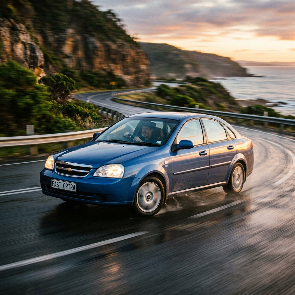 Action Shot: Chevrolet Optra Driving Fast