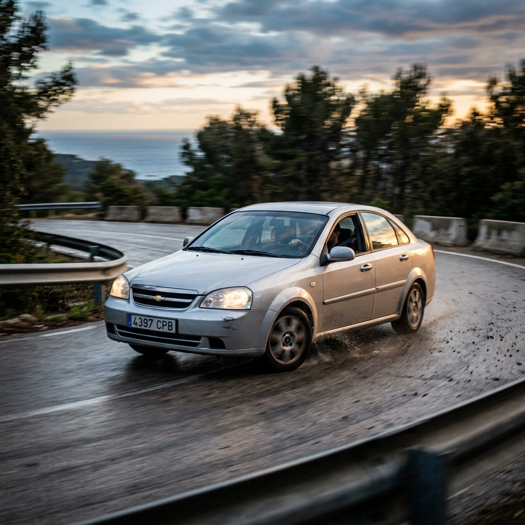 Action Shot: Chevrolet Optra Driving Fast