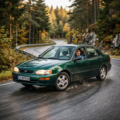 Action Shot: Chevrolet Prizm Driving Fast