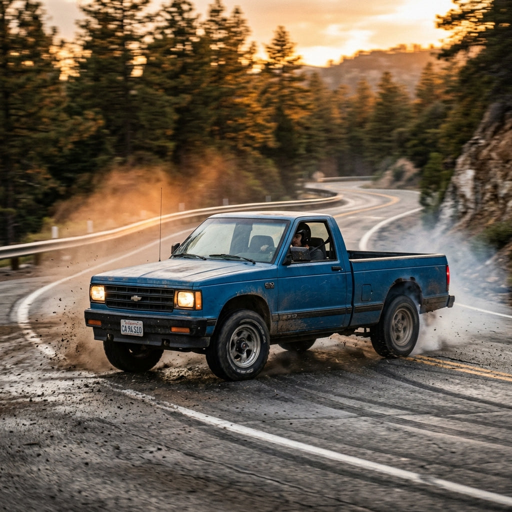 Action Shot: Chevrolet S-10 Driving Fast