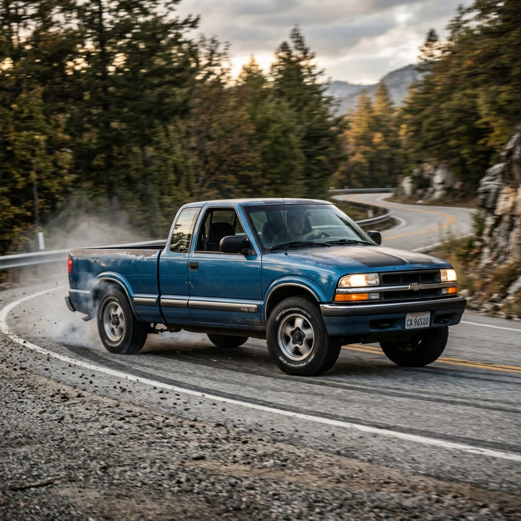 Action Shot: Chevrolet S-10 Driving Fast