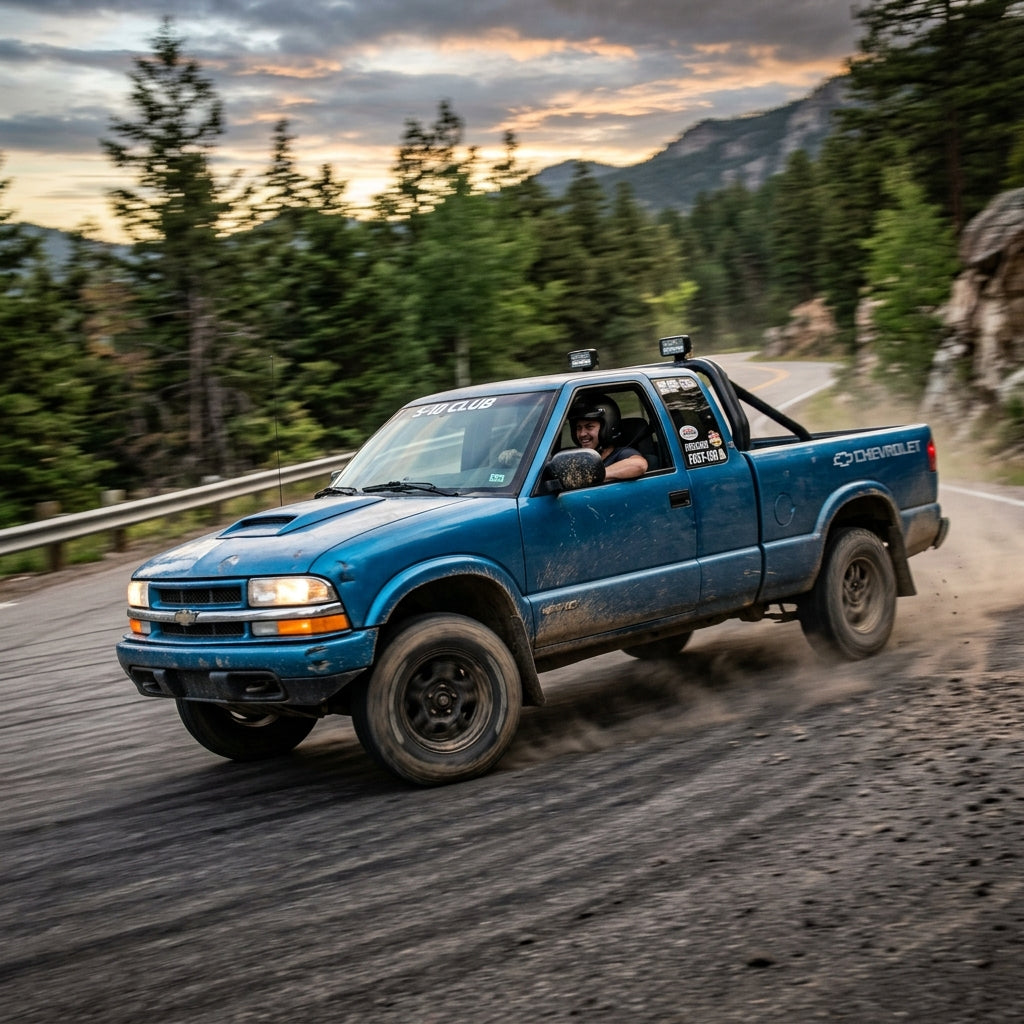 Action Shot: Chevrolet S-10 Driving Fast
