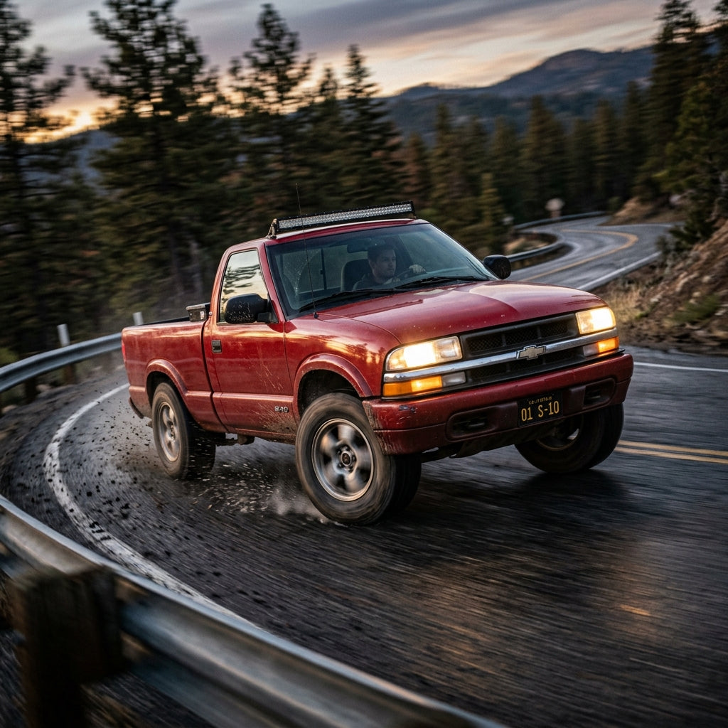 Action Shot: Chevrolet S-10 Driving Fast