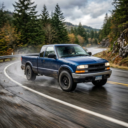 Action Shot: Chevrolet S-10 Driving Fast