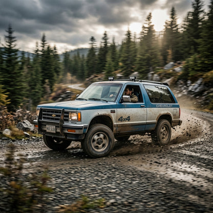 Action Shot: Chevrolet S-10,Blazer Driving Fast