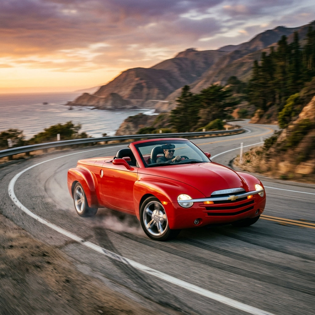 Action Shot: Chevrolet SSR Driving Fast