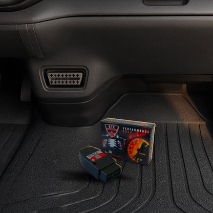 Performance chip by the OBD2 port of a Chevrolet Silverado