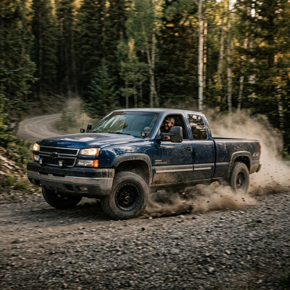 Action Shot: Chevrolet Silverado Driving Fast
