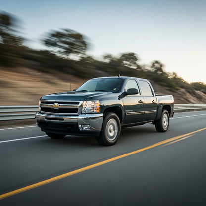 Action Shot: Chevrolet Silverado Driving Fast