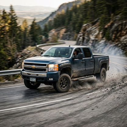 Action Shot: Chevrolet Silverado Driving Fast