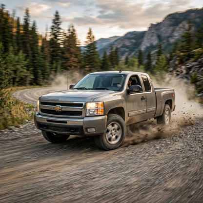 Action Shot: Chevrolet Silverado Driving Fast