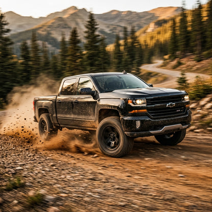 Action Shot: Chevrolet Silverado Driving Fast