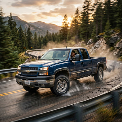 Action Shot: Chevrolet Silverado Driving Fast