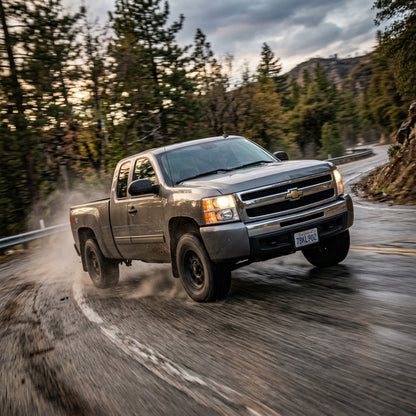Action Shot: Chevrolet Silverado Driving Fast