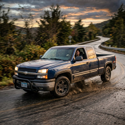 Action Shot: Chevrolet Silverado Driving Fast
