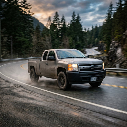 Action Shot: Chevrolet Silverado Driving Fast
