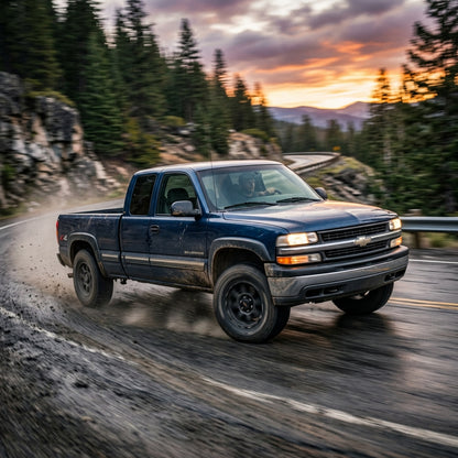 Action Shot: Chevrolet Silverado Driving Fast