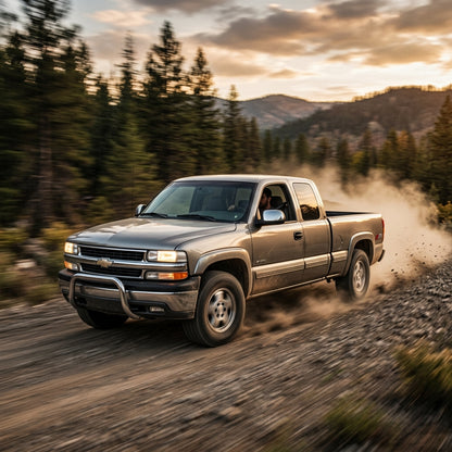 Action Shot: Chevrolet Silverado Driving Fast