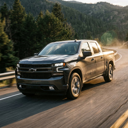Action Shot: Chevrolet Silverado Driving Fast