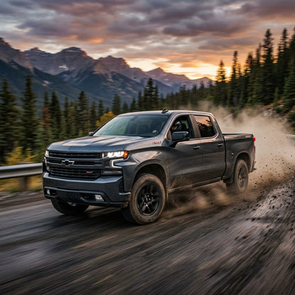 Action Shot: Chevrolet Silverado Driving Fast