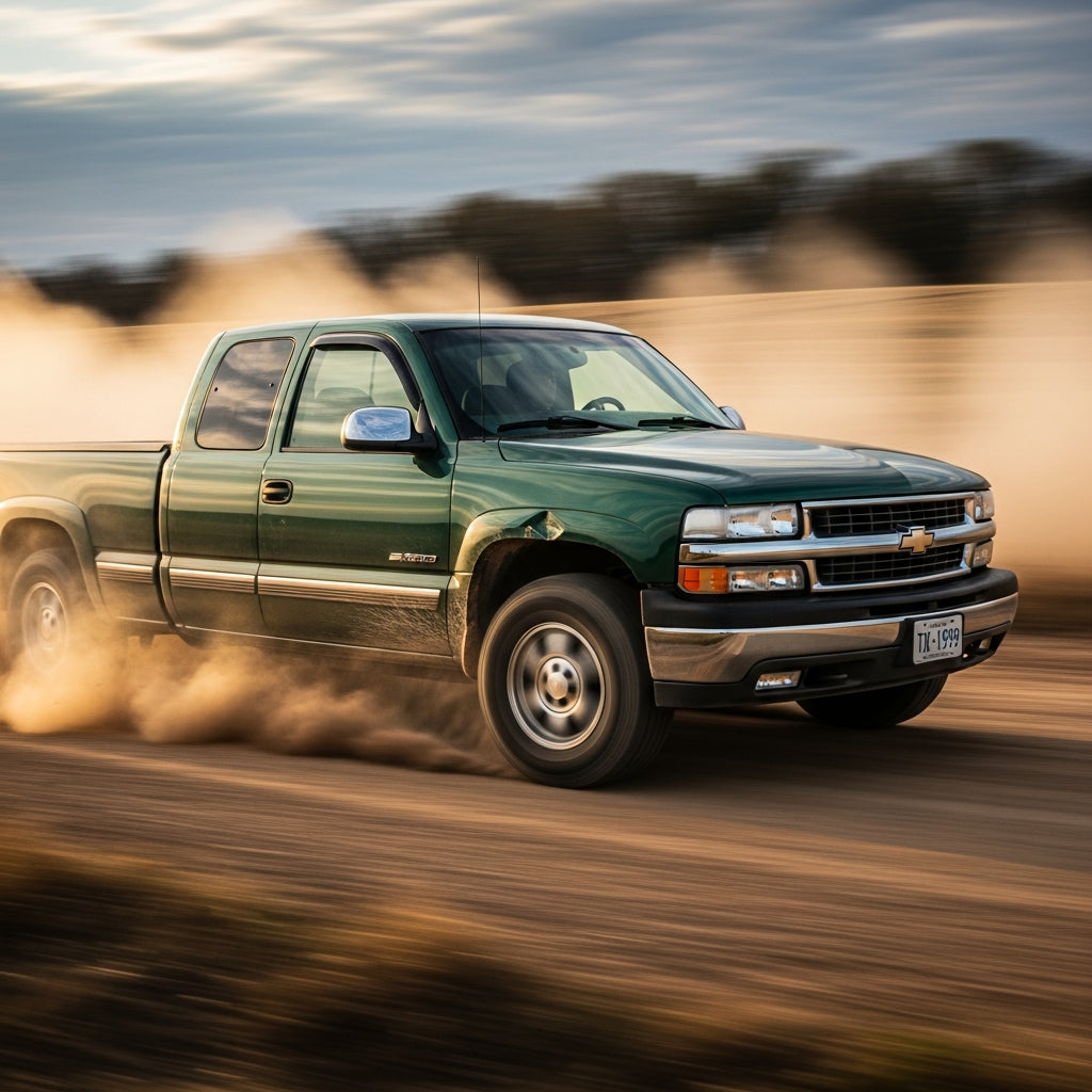 Action Shot: Chevrolet Silverado Driving Fast
