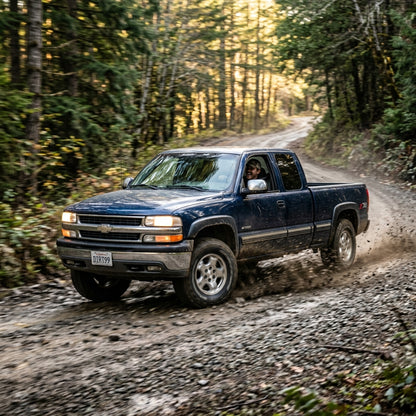 Action Shot: Chevrolet Silverado Driving Fast