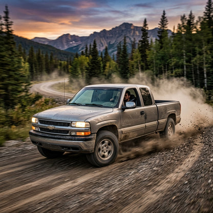 Action Shot: Chevrolet Silverado Driving Fast