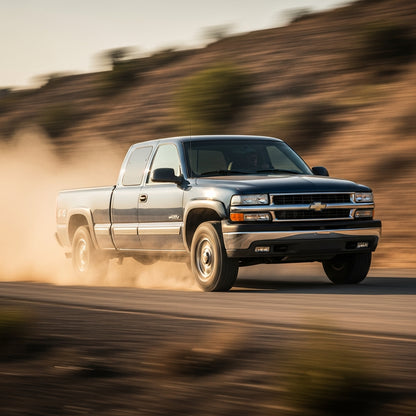 Action Shot: Chevrolet Silverado Driving Fast