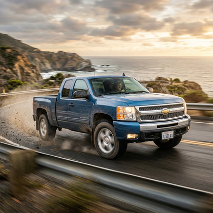 Action Shot: Chevrolet Silverado Driving Fast