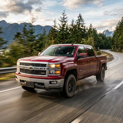 Action Shot: Chevrolet Silverado Driving Fast