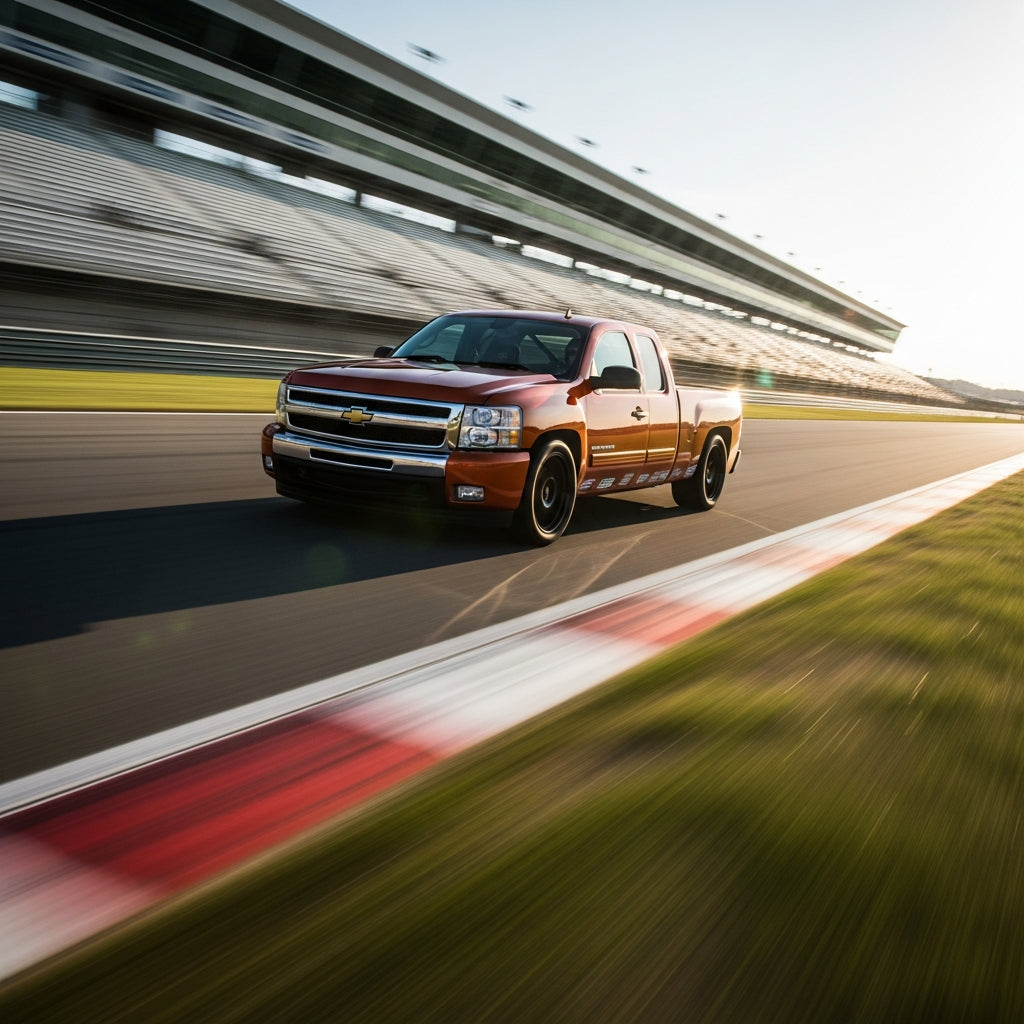 Action Shot: Chevrolet Silverado Driving Fast