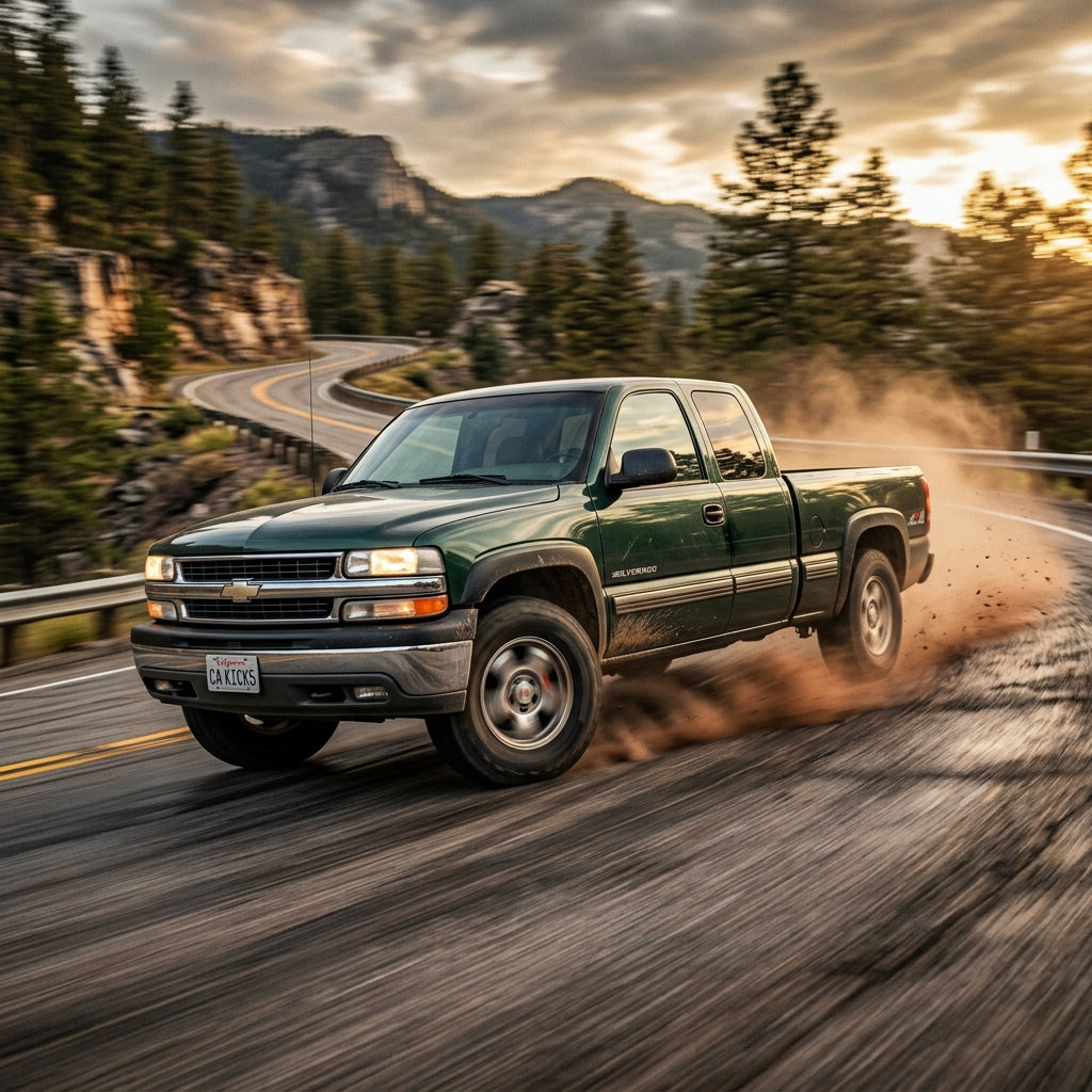Action Shot: Chevrolet Silverado Driving Fast