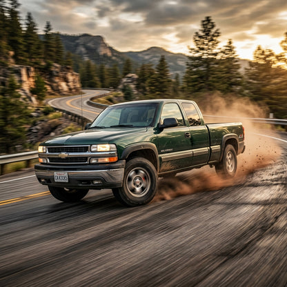 Action Shot: Chevrolet Silverado Driving Fast
