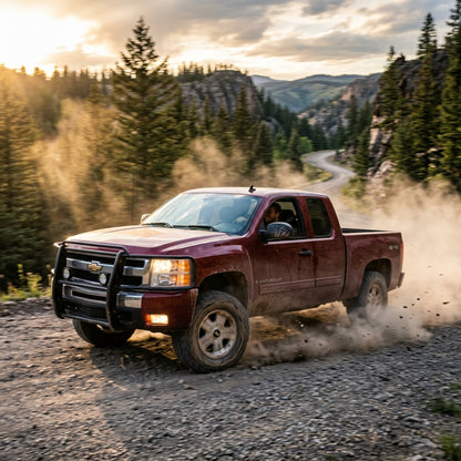 Action Shot: Chevrolet Silverado Driving Fast