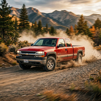 Action Shot: Chevrolet Silverado 1500 HD Driving Fast