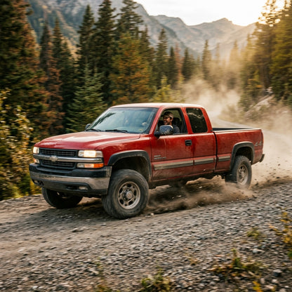 Action Shot: Chevrolet Silverado 2500 HD Driving Fast