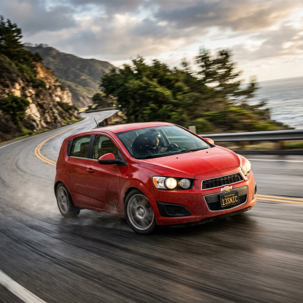 Action Shot: Chevrolet Sonic Driving Fast