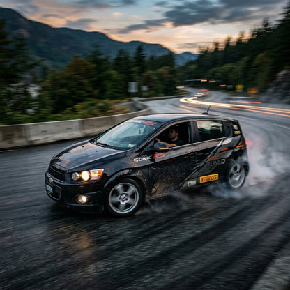 Action Shot: Chevrolet Sonic Driving Fast