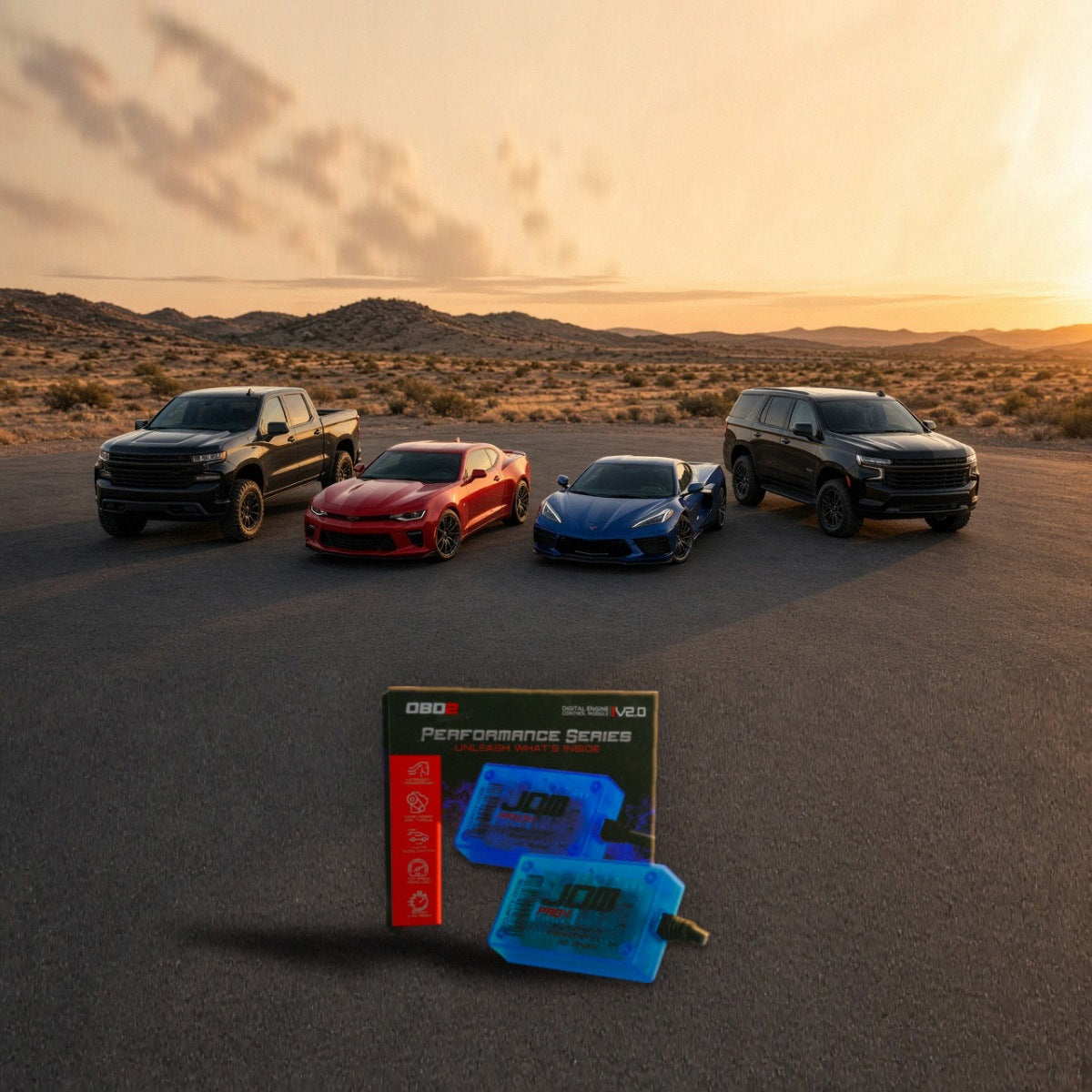 Stage 3 performance chip with Chevrolet Silverado, Camaro, Corvette and Tahoe