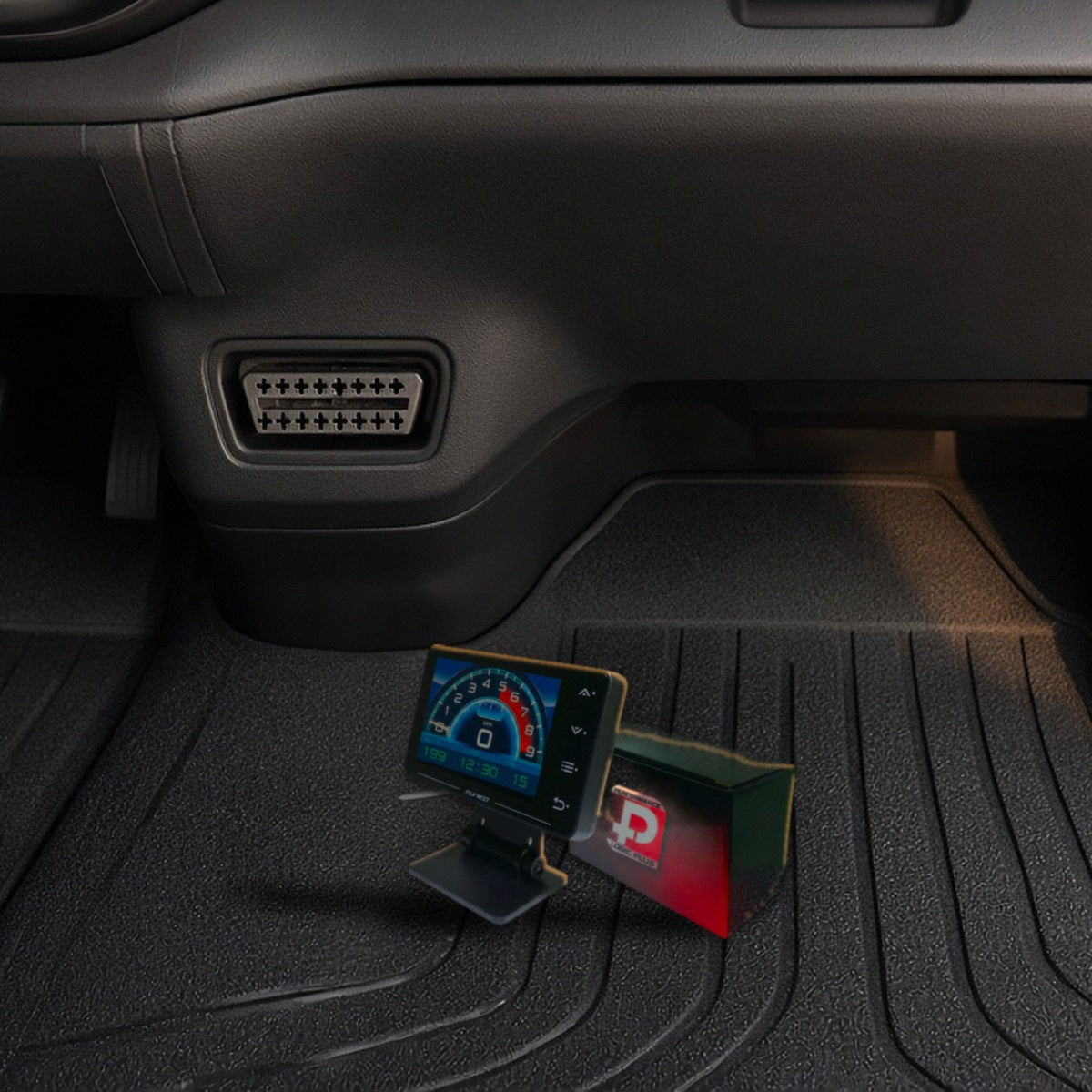 Performance chip by the OBD2 port of a Chevrolet Silverado