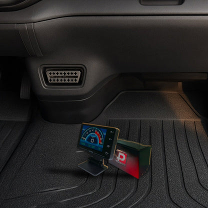Performance chip by the OBD2 port of a Chevrolet Silverado
