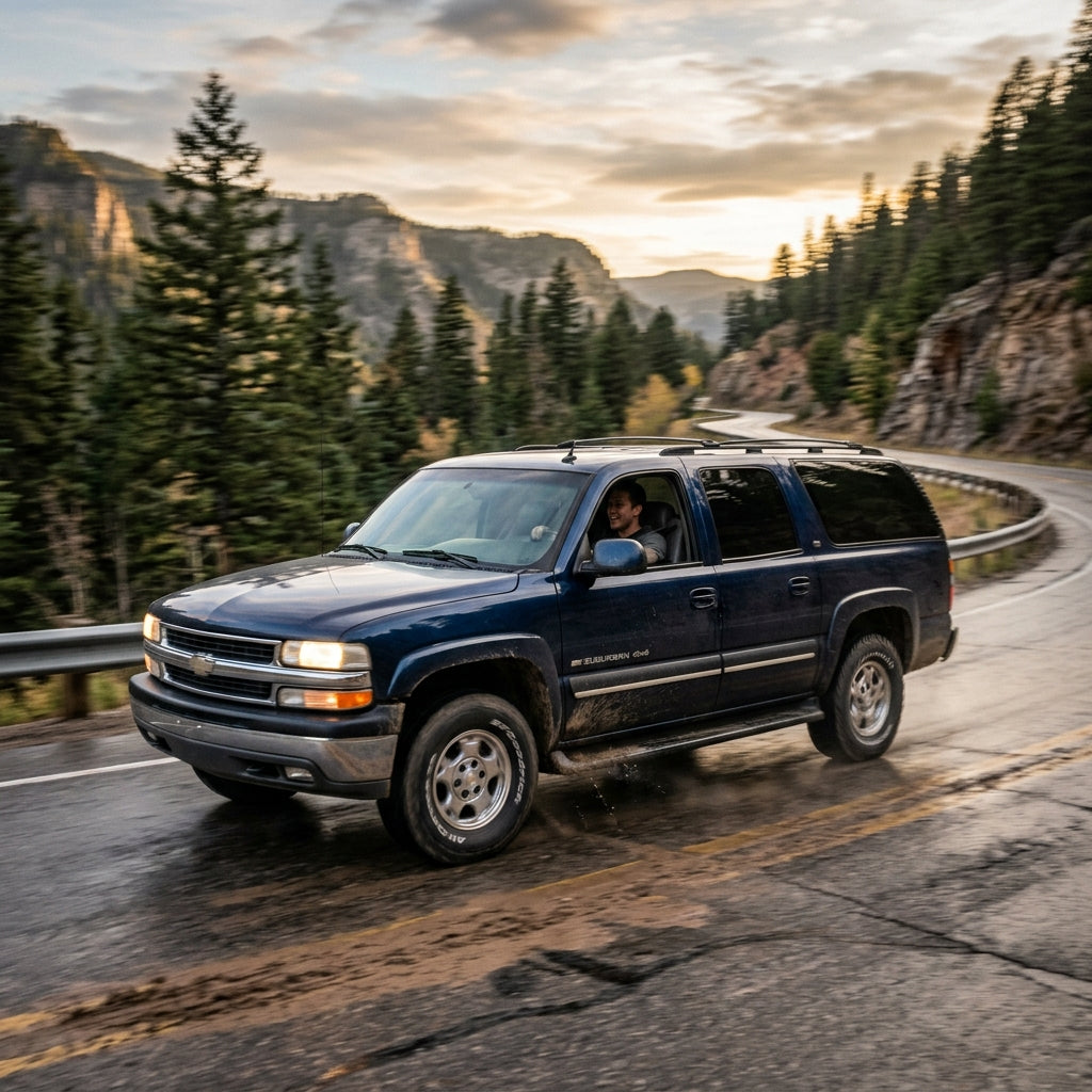 Action Shot: Chevrolet Suburban Driving Fast