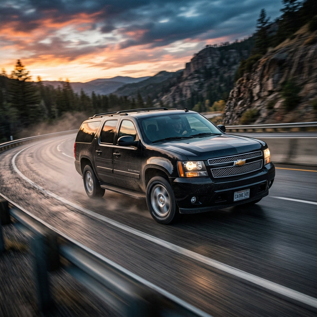Action Shot: Chevrolet Suburban Driving Fast