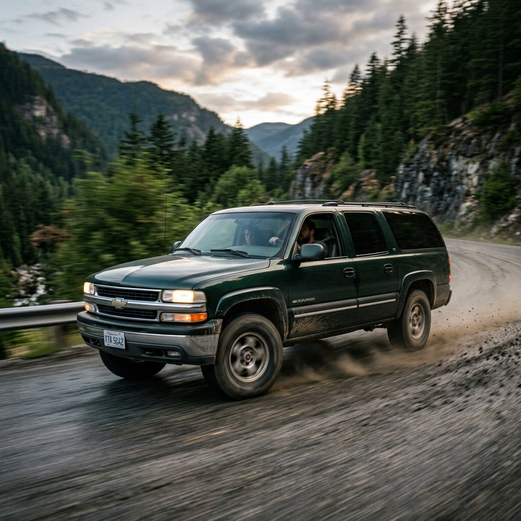 Action Shot: Chevrolet Suburban Driving Fast