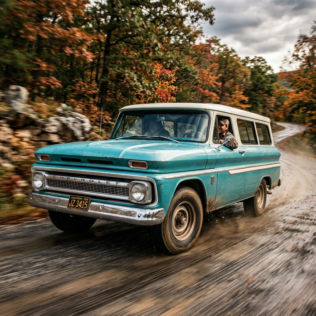 Action Shot: Chevrolet Suburban Driving Fast
