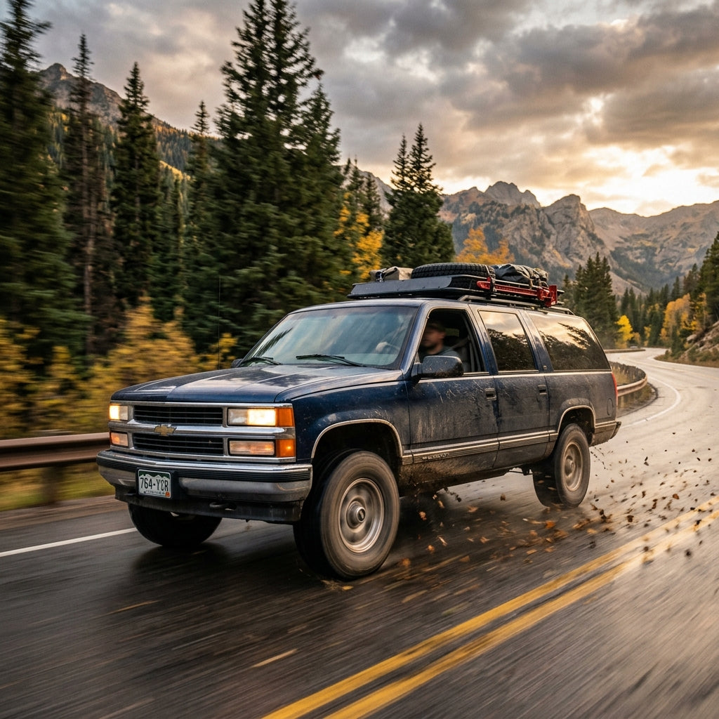 Action Shot: Chevrolet Suburban Driving Fast