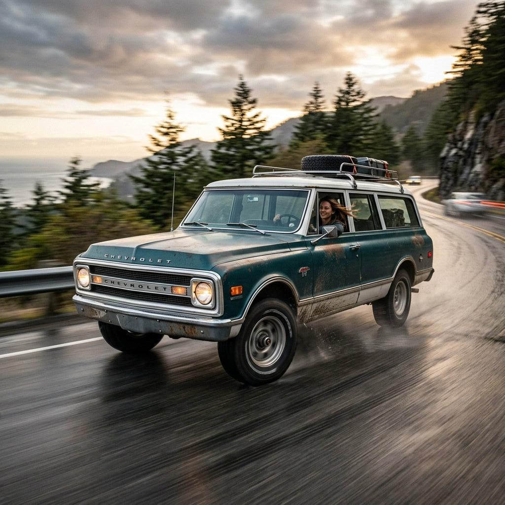 Action Shot: Chevrolet Suburban Driving Fast